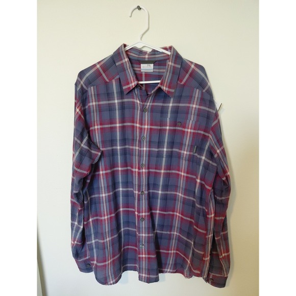 Columbia Other - Columbia Flannel Shirt Men Plaid Blue Long Sleeve Button Up Size L